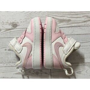 Nike Court Borough Low 2 Toddler Sneakers 2C White Pink DQ0493-100